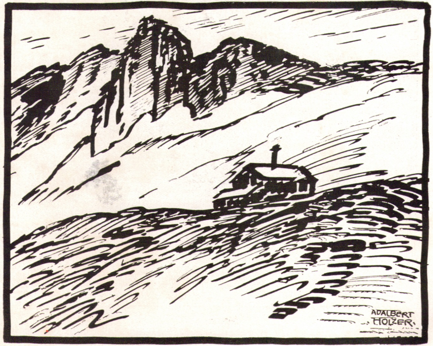 Adalbert Holzer - Berghuette um 1920p.jpg