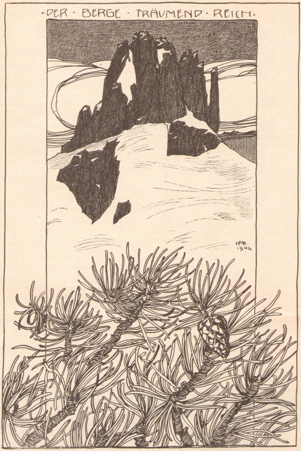 Adalbert Holzer - Der Berge traeumend Reich 1904p.jpg