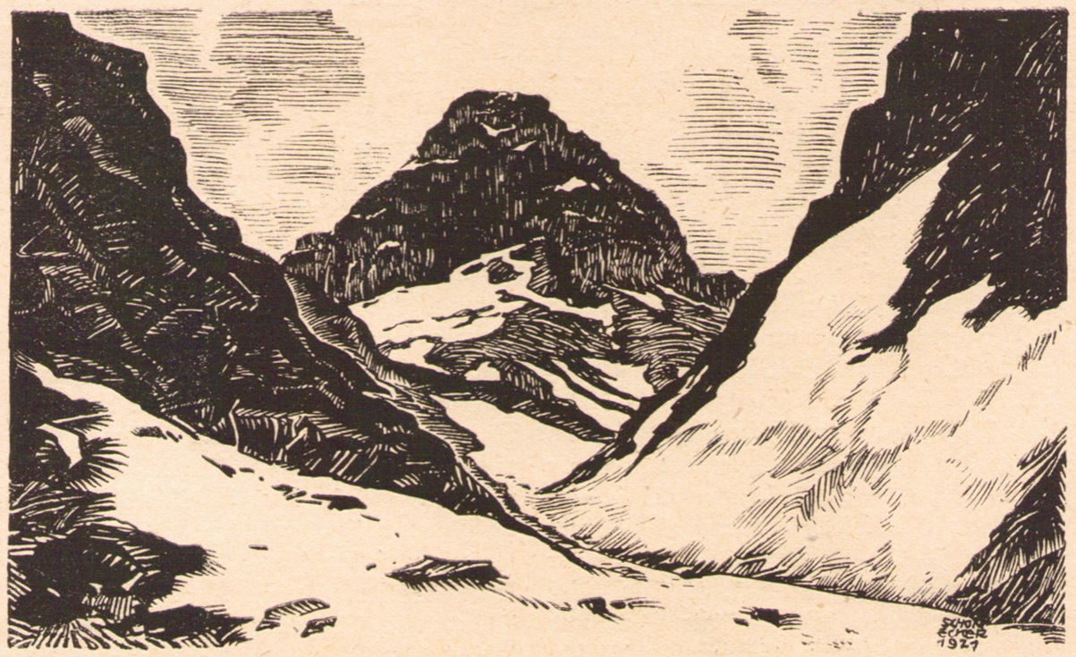 Anton Schoenecker - Sperrbachtobel mit Muttler 1921p.jpg