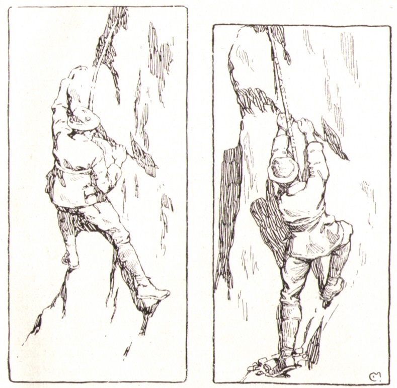 Carl Moos 1908_06 Im Abstieg - Aushaengen der Armep.jpg