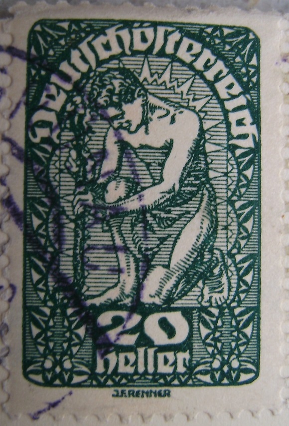 Deutschoesterreich 20 Heller dunkelgruen 10_05_1920paint.jpg