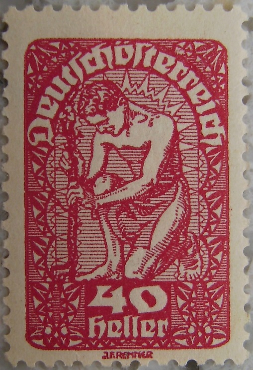 Deutschoesterreich Freimarken 1919_14 - 40 Heller dunkelrotp.jpg
