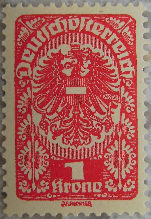 Deutschoesterreich Freimarken 1919_19 - 1 Krone rotp.jpg