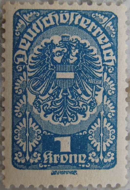 Deutschoesterreich Freimarken 1919_20 - 1 Krone blaup.jpg