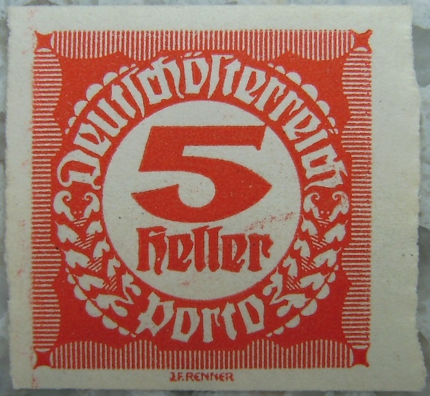 Deutschoesterreich Portomarke ungezaehnt1 - 5 Hellerp.jpg