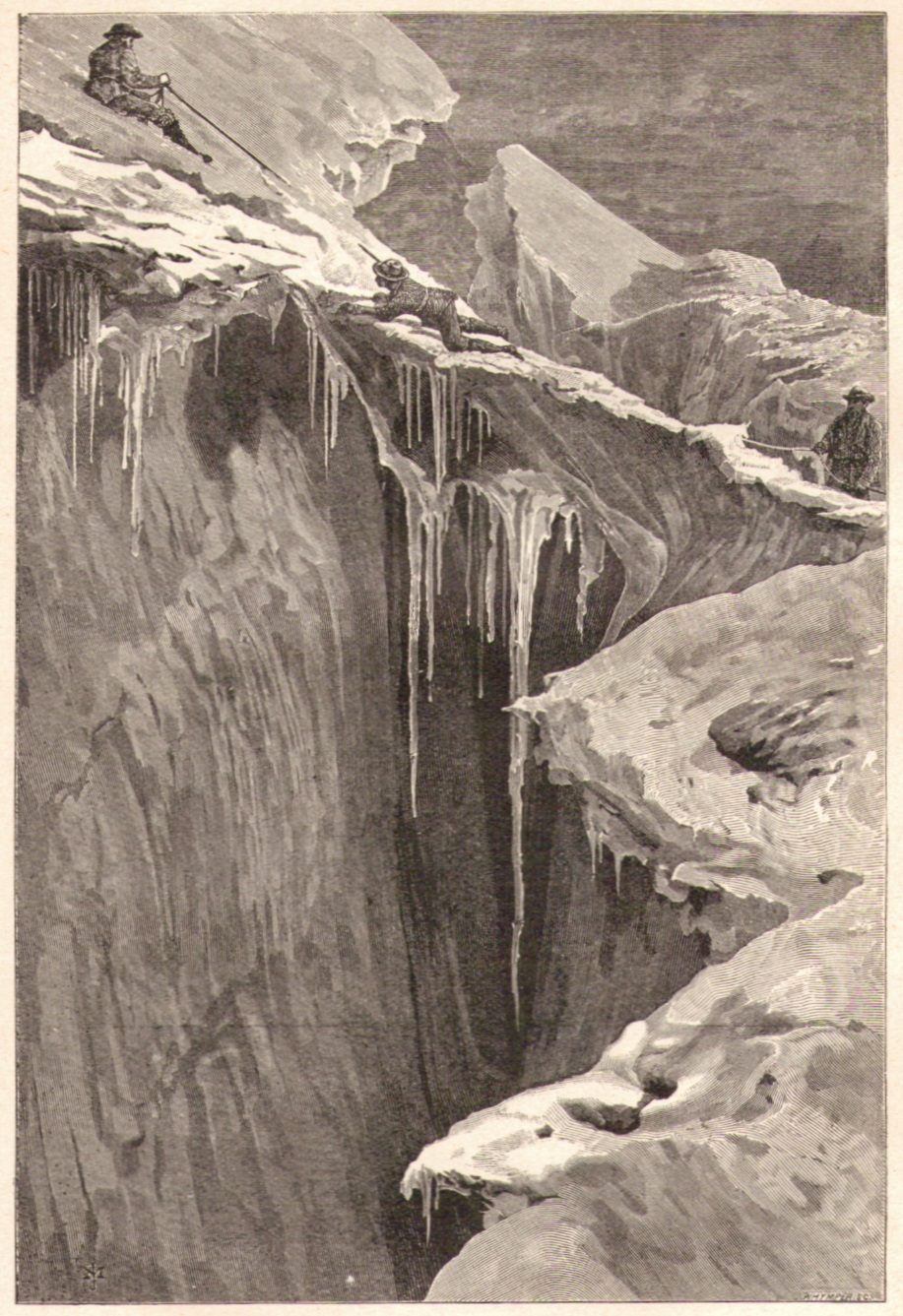 Edward Whymper08 Bergschrund Dent Blanche 1865p.jpg