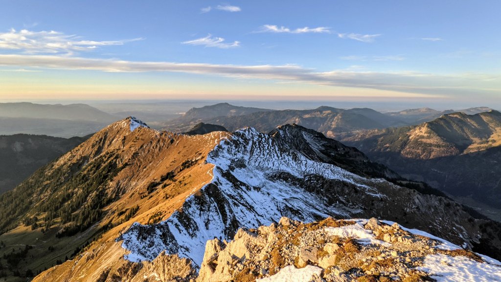 Blick in der Spätnachmittagsonne nach Norden